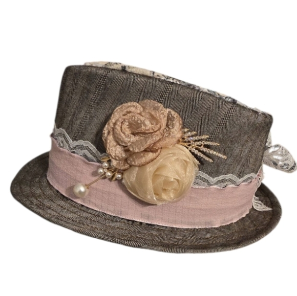 Upcycled Hand Crafted On a Vintage Goorin Bros Fedora Size Medium